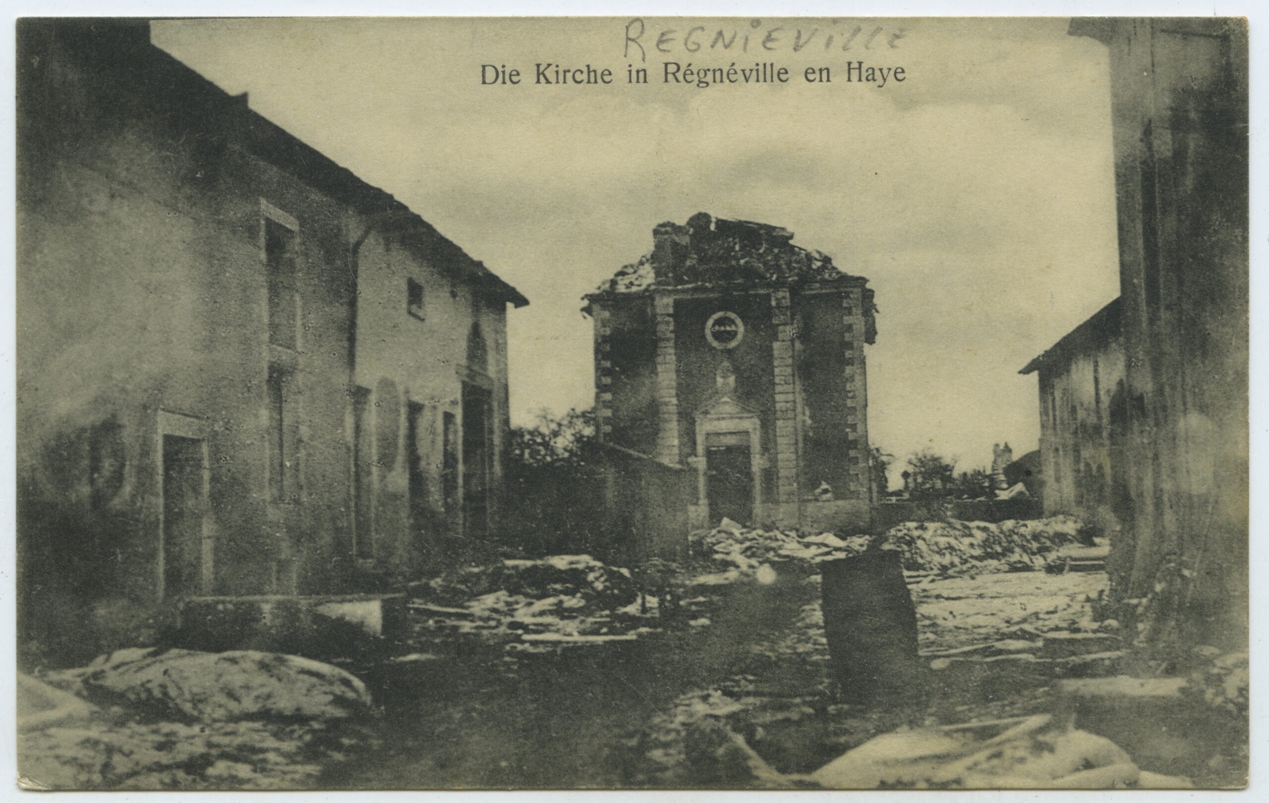 Regniéville bombed during the First World War